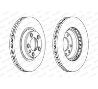 Ferodo Disco freno DDF1408RC-1 anteriore ventilato 1 pezzo