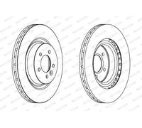 Disco Freno Ferodo DDF1434C-1 Premier per Rover Land Rover Assale Anteriore