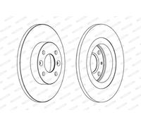 Dischi freno FERODO DDF1502C anteriore, pieno, 2 Pezzo