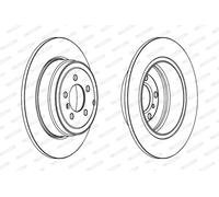 Disco freno FERODO DDF1518C-1 posteriore, pieno, 1 Pezzo