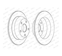 Ferodo Disco freno DDF1553C posteriore pieno - coppia per Jeep Cherokee II