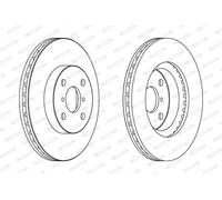 FERODO DDF1587C Disco freno per DAIHATSU,TOYOTA