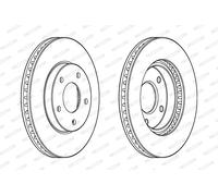 Ferodo Disco freno DDF1599C anteriore ventilato – 2 pezzi