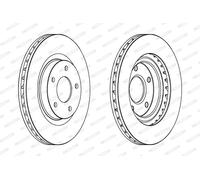 FERODO DDF1624C Disco freno per CHRYSLER,CITROËN,DODGE,JEEP,MITSUBISHI,PEUGEOT