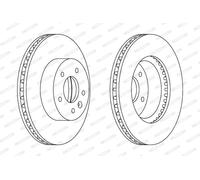 FERODO DDF1625 Disco freno per CHEVROLET,OPEL,VAUXHALL