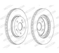 Ferodo Dischi freno DDF1635C anteriore ventilato – 2 pezzi