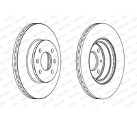2x Disco freno ventilato DDF1636C FERODO per HYUNDAI GETZ