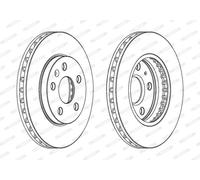 FERODO DDF1721C Disco freno per CHEVROLET,OPEL,SAAB,VAUXHALL