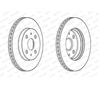 2x Disco freno ventilato DDF1758C FERODO per DAIHATSU SUBARU