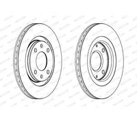 Dischi freno FERODO DDF192C anteriore, ventilato, 2 Pezzo