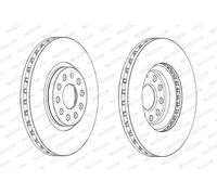 Disco freno FERODO DDF2016C-1 anteriore, ventilato, 1 Pezzo
