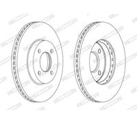 FERODO DDF2068C Disco freno per BMW,NISSAN