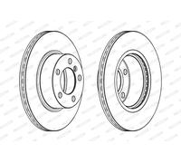 FERODO disco freno DDF2195C ventilato diametro 300 spessore 22 mm 5 fori