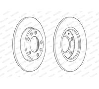 Ferodo Disco freno DDF2406C posteriore 249 mm solido coppia per PEUGEOT 308 II (2013-2021)