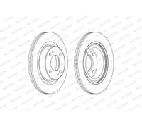 Dischi freno FERODO DDF2467C anteriore, ventilato, 2 Pezzo
