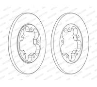 FERODO DDF2484C Disco freno per FORD