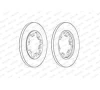 Dischi freno FERODO DDF2485C posteriore, completo, 2 pezzo