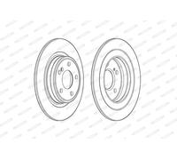 Dischi freno FERODO DDF2486C posteriore, pieno, 2 Pezzo