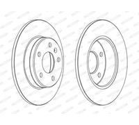 COPPIA DISCHI FRENO POST FERODO OPEL ZAFIRA ZAFIRA FAMILY B 1.7 TI 92KW 08>15...