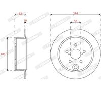 FERODO DDF2560C Disco freno per SUBARU