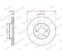 FERODO DDF2574 Disco freno per HONDA