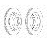 FERODO DDF2606C Disco freno per TOYOTA