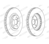 Disco freno FERODO DDF2632C-1 anteriore, ventilato, 1 Pezzo