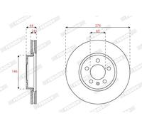 FERODO DDF2664C Disco freno per AUDI,SEAT,SKODA,VW