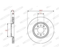 FERODO DDF2783C Disco freno per CITROËN,OPEL,PEUGEOT,TOYOTA,VAUXHALL
