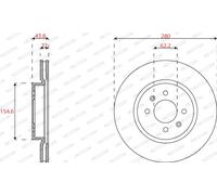 FERODO DDF2819C Disco freno per HYUNDAI,KIA
