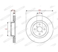 FERODO DDF2851C Disco freno per TOYOTA