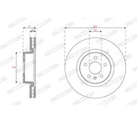FERODO DDF3013C-1 Disco freno per TESLA