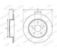 FERODO DDF3028C Disco freno per TOYOTA