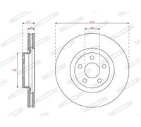 FERODO DDF3058C Disco freno per FORD