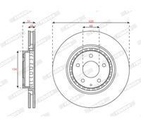 FERODO DDF3070C Disco freno per MAZDA