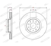 Ferodo Disco freno DDF3075C Premier per Fiat Tipo Berlina Assale anteriore