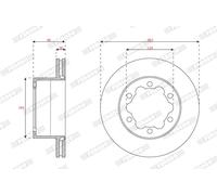 FERODO DDF3105C-1 Disco freno per MAN,VW