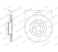 FERODO DDF3111C Disco freno per FORD