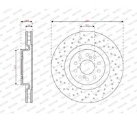 FERODO DDF3357C Disco freno per HONDA