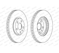 FERODO DDF760C Disco freno per CITROËN,FIAT,LANCIA,PEUGEOT