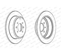 Dischi freno FERODO DDF869C posteriore, pieno, 2 Pezzo