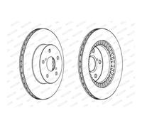 FERODO Dischi Freno Anteriori Ø302 Mm Ventilati Per Toyota RAV 4 I _A1_ SXA1_
