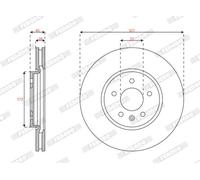FERODO Dischi Freno per Opel Insignia B SPORTS Tourer Z18 2.0 CDTI Caravan 4x4