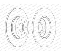 Ferodo Dischi freno DDF1741C Premier posteriori pieni 2 pezzi per Alfa Romeo
