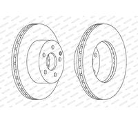 FERODO Disco freno ventilato diametro 273 mm spessore 26 mm 5 fori DDF1668C