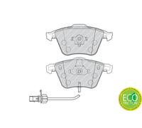 FERODO FDB1827 Kit pastiglie freno, Freno a disco per AUDI