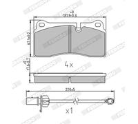 FERODO FDB4195 Kit pastiglie freno, Freno a disco per AUDI