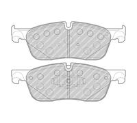 FERODO FDB4926 Pastiglie Freno L.R.Evoque/Doscovery, Set di 2