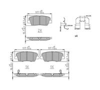 FERODO FDB5238 Kit pastiglie freno, Freno a disco per HYUNDAI,KIA
