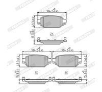 Set di pastiglie freno FERODO FDB5247, posteriore